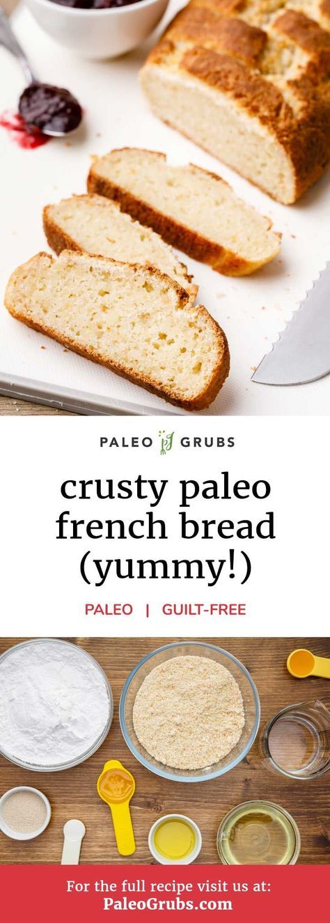 Crusty French Bread Recipe, Crusty French Bread, Paleo Bread Recipe, Soft Bread, Paleo Bread, Paleo Baking, Classic Recipes, Almond Flour Recipes, Paleo Lifestyle