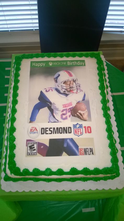 Madden Birthday Cake Madden Birthday Party, Madden Football Birthday Party, Chase Cake, Football Birthday Party, Birthday Boys, Signature Ideas, Golden Birthday, Football Birthday, King Cake