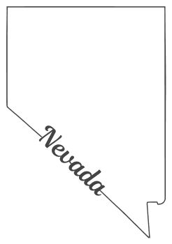 Nevada Map, State Tattoos, Travel Journal Scrapbook, Nevada State, State Signs, Educational Wall Art, Map Outline, Puff Paint, State Outline