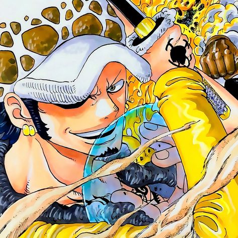 One pièce Law Manga Art, Law One Piece Manga Color, One Piece Colored Manga Icon, Trafalgar Law Manga Color, Trafalgar Law Icon Manga, Law Pfp One Piece, One Piece Manga Panels Colored, Law One Piece Manga, Trafalgar Law Pfp