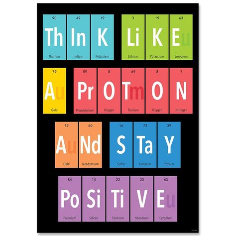 Periodic Table Quotes, Valentines Quote, Elements Quote, Periodic Table Words, Science Lab Decorations, Chemistry Quotes, Think Like A Proton, Science Classroom Decorations, Chemistry Education