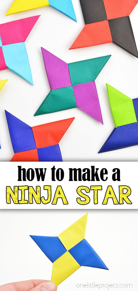 Photo of different colours variations of paper ninja star Paper Craft Ideas For School, Art And Craft Ideas Origami, Diy Paper Ninja Star, Craft Stick Crafts For Adults, Paper Products To Sell For Kids, Craft For Boys 10-12, Construction Paper Projects For Kids, Fun Easy Origami, Easy Paper Arts And Crafts