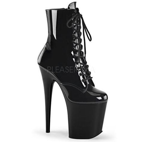 World Famous for Stilettos Since '91 | SEXYSHOES.COM Knight Female, Pleaser Heels, Peep Toe Ankle Boots, High Heel Stiefel, Dance Boots, Striped Shoes, Swing Dancing, Patent Leather Boots, Light Up Shoes