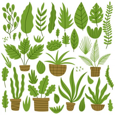 Plants Cartoon Drawing, Simple Plant Illustration, Plant Cartoon Drawing, Plant Illustration Simple, Door Paintings, Cartoon Leaves, Plants Cartoon, Leaves Cartoon, Branding Workshop