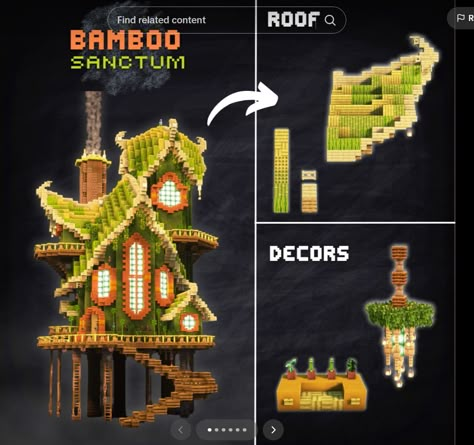 Minecraft Bamboo House, Pink Minecraft, Fantasy Minecraft, Cottage Minecraft, Minecraft Banner Designs, Minecraft Farm, Minecraft Banners, Minecraft Cottage, Diy Minecraft