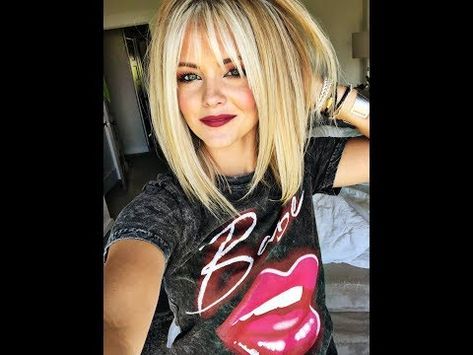 Whispy Medium Length Haircut, Medium Length Bobs With Bangs, How To Cut Your Own Bangs, Bangs Wispy, Style Bangs, How To Cut Bangs, How To Style Bangs, Blonde Color, Love Hair