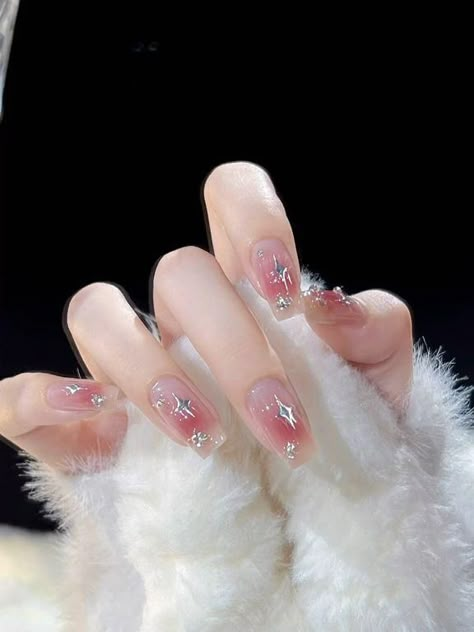 Diy Nails Stickers, Nail Decals Diy, Eye Nail Art, Nagellack Trends, Asian Nails, Korean Nails, Blush Nails, Pretty Gel Nails, Really Cute Nails