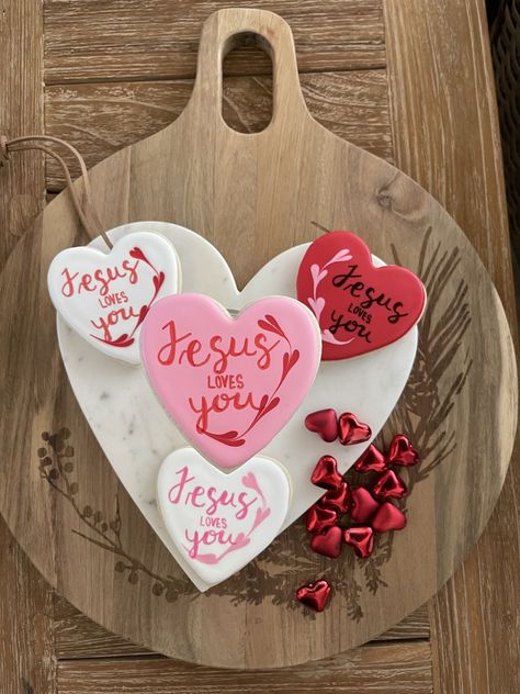 Youth Group Snacks, Christian Cookies, Group Snacks, Special Cookies, Christian Valentines, Iced Sugar Cookies, Converse With Heart, Christian Christmas, Youth Group