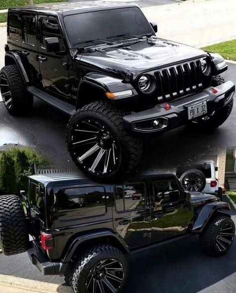 Jeep Wrangler Wheels, Jeep Rims, Black Jeep Wrangler, Jeep Sahara, Custom Jeep Wrangler, Jeep Wrangler Accessories, Black Jeep, Cool Car Accessories, Dream Cars Jeep