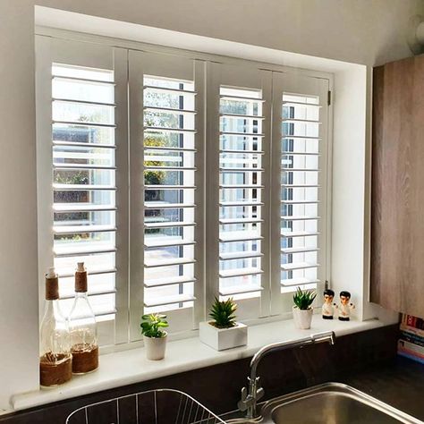 Hillarys (@hillarysblinds) • Instagram photos and videos Window Shutters Indoor, Curtains And Shutters, Shutters Indoor, Shutters With Curtains, Shutters Inside, Cottage Shutters, Shutters Living Room, Shutters Interior, Kitchen Shutters