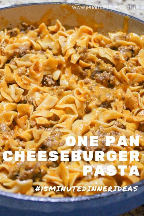 Pan Cheeseburger, Beef Pasta Recipes, Cheeseburger Pasta, Pasta Easy, Hamburger Helper, Beef Casserole Recipes, Cheese Burger, Delicious Pasta, Easy Casserole Recipes