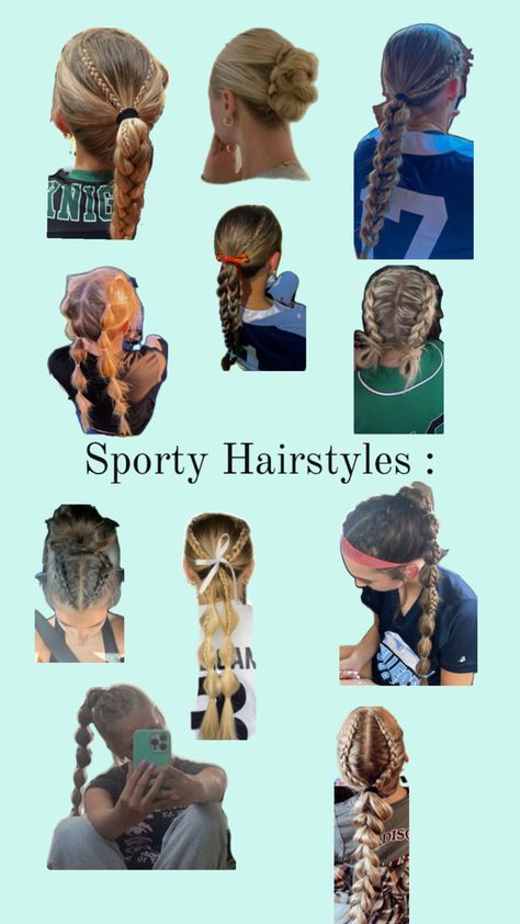 #hair #sports #sportyhairstyles #volleyball #basketball #soccer Field Hockey Hairstyles, Hockey Hairstyles, Gameday Hairstyles, Hairstyles For The Week, Regular Hairstyles, Game Day Hairstyles, Hairdos For Long Hair, Cute Back To School Hairstyles, Basketball Hair