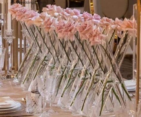 Table Flower Decorations, Wedding Long Table, Candelabra Wedding Centerpieces, Bud Vases Flowers, Candelabra Wedding, Tall Wedding Centerpieces, Vase For Flowers, Shimmer Wall, Event Centerpiece