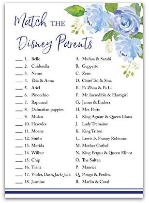 Match The Disney Parents, Disney Shower Games, Whos My Mama Baby Shower Game, Baby Girl Disney Baby Shower Ideas, Disney Baby Shower Centerpieces, Classic Disney Baby Shower Ideas, Disney Boy Baby Shower Ideas, Disney Baby Shower Ideas Girl, Disney World Baby Shower Ideas