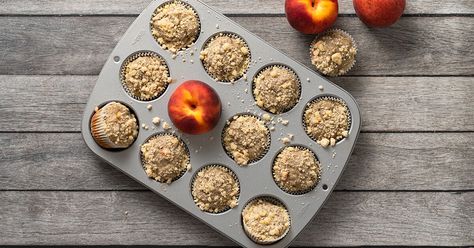 Originally published in August 2018; updated July 2021. Late summer is in full swing, and you know what that means:... Peach Zucchini Muffins, Summer Squash Muffins, Folks Peach Muffin Recipe, Lemon Poppy Seed Zucchini Muffins, Taste Of Home Zucchini Muffins, Summer Produce, Zucchini Muffins, In Season Produce, Cupcake Muffins