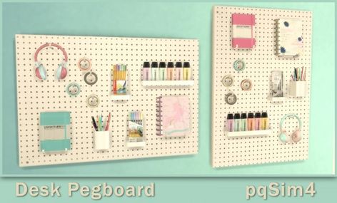 PQSims4: Pegboard Desk • Sims 4 Downloads Pegboard Desk, Sims4 House, Los Sims 4 Mods, Furniture Cc, Die Sims 4, The Sims 4 Pc, Sims 4 Clutter, Cc Mods, The Sims 4 Packs