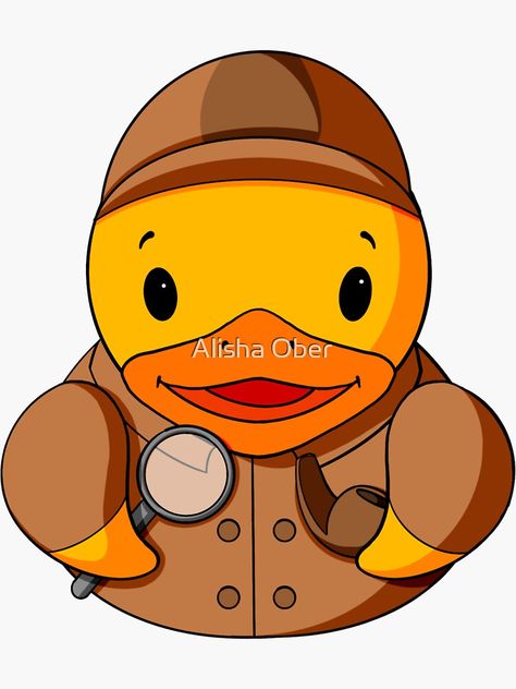 Rubber Ducky, Rubber Duck, Sherlock Holmes, If You Love, Detective, Science Poster, Stranger Things Fanart, Sticker Design, Love This