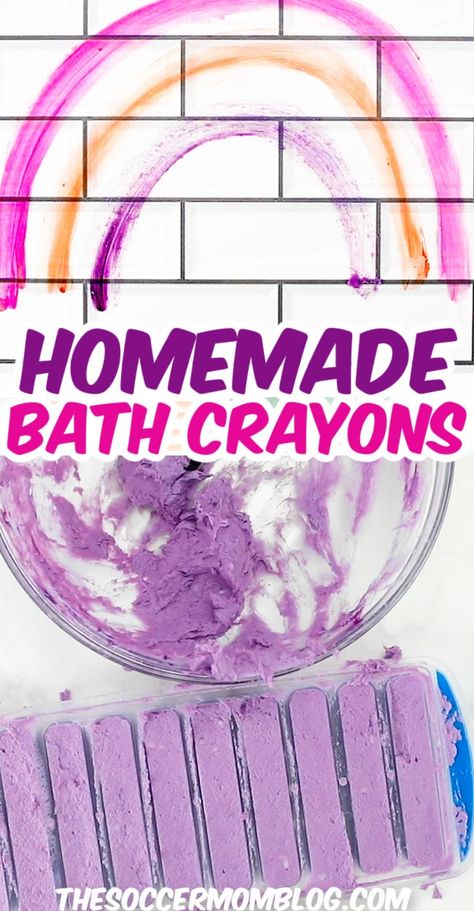 Homemade Bath Crayons, Bath Crayons Diy, Diy Bath Crayons Kids, Diy Bath Toys, Jelly Bath, Developmental Activities, Bath Crayons, Shower Jellies, Diy Crayons