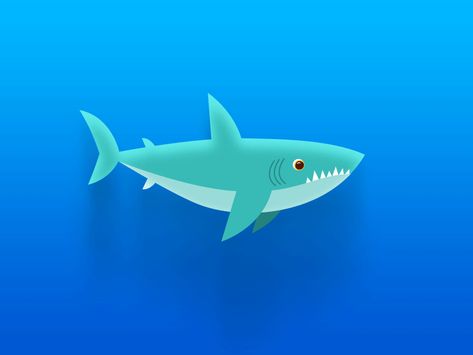 Shark Animation, Shark Cartoon, Animated Shark, Shark Gif, Glitch Gif, All About Sharks, Shark Swimming, Cartoon Gifs, 2d Animation