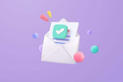 Check Your Mail Design, Email Background, Email Illustration, Mail Illustration, 3d Envelope, Envelope Illustration, Icon Message, Message Illustration, B To B