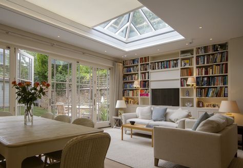 Kitchen Orangery, Orangery Extension, Garden Room Extensions, Skylight Blinds, Garden Houses, Horizontal Blinds, Room Extensions, Roof Lantern, Edwardian House