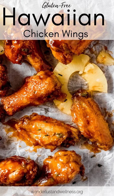 Different Flavor Wings, Hawaiian Wing Sauce, Carne Asada Wet Burrito Recipe, Hawaiian Wings Recipes, Chicken Wings And Shrimp Recipes, Wingstop Hawaiian Wings Recipe, Wings Menu Ideas, Wing Ding Recipes, Hawaiian Wings