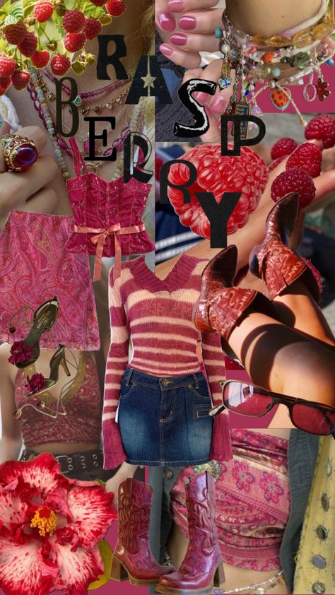 Raspberry Girly🌺 #raspberrygirl #raspberry #fruitgirl #pink #vintage #outfitinspo Raspberry Pink Outfit, Raspberry Girl Aesthetic, Raspberry Outfit, Raspberry Aesthetic, Fruit Picnic, New Aesthetic, Aesthetic Stuff, Pink Vintage, Pink Outfit