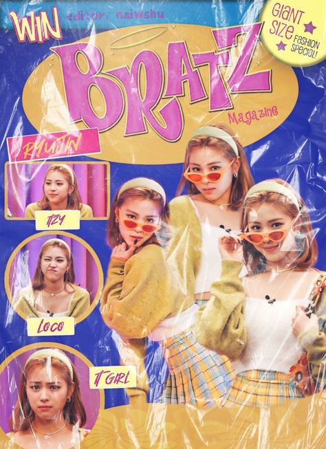 ITZY Ryujin Bratz magazine edit. Popteen Magazine Kpop, Bratz Graphic Design, Itzy Magazine, Ryujin Poster, Magazine Edit Kpop, Kpop Magazine Edit, Bratz Edit, Bratz Magazine, Itzy Poster