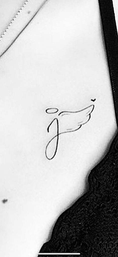 Small Wings Tattoo Design, Angel Wings Small Tattoo, Name With Wings Tattoo, Angel Wings Neck Tattoo, Heart Shaped Angel Wing Tattoo, Angel Wings Tattoos, Angle Wing Tattoos, Small Wings Tattoo, Wing Neck Tattoo