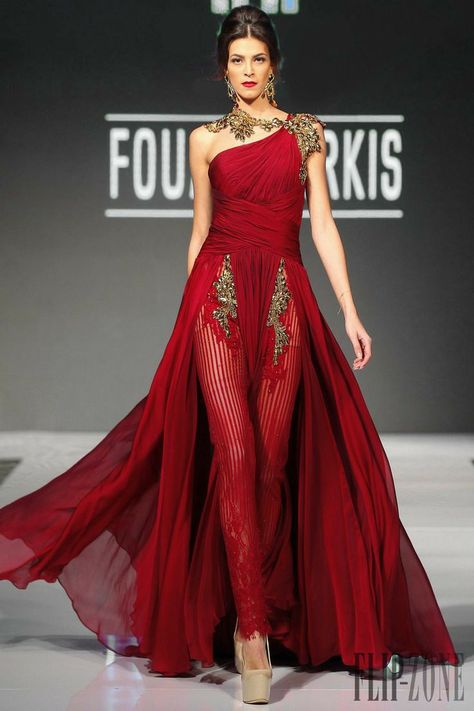 Red Haute Couture Gowns, Red Haute Couture, Fouad Sarkis, Gaun Koktail, Zsazsa Bellagio, Haute Couture Gowns, فستان سهرة, Amaranth, Couture Gowns