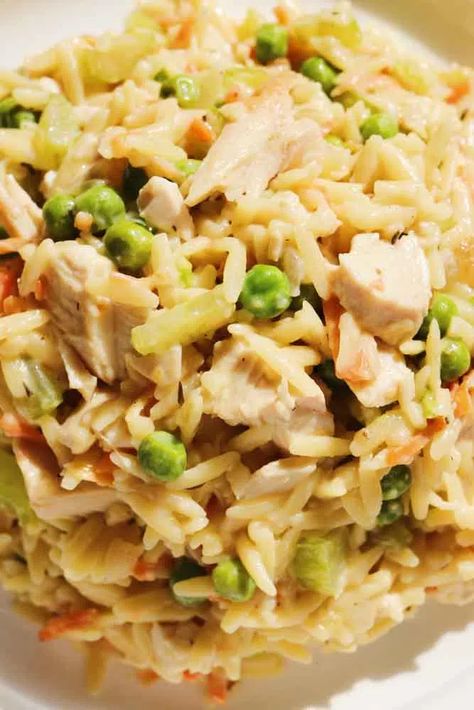 Rotisserie Chicken Skillet, One Pot Orzo, Orzo Pasta Recipes, Orzo Recipes, Chicken Orzo, One Pot Chicken, Superbowl Snacks, Chicken Pot, Chicken Pot Pie