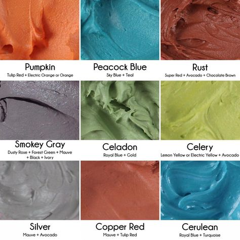 Blue Icing, Avocado Chocolate, Icing Colors, Royal Blue And Gold, Orange Sky, Copper Red, Edible Art, Sand Color, Peacock Blue