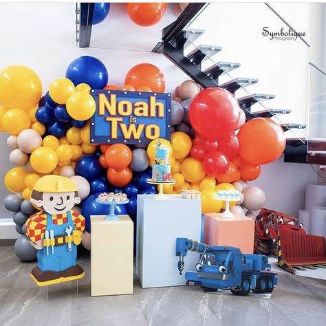 Construction Theme Party, Event Stylist, Bob The Builder, Construction Birthday Parties, Birthday Event, Construction Theme, 80th Birthday Party, Birthday Party Balloon, Construction Birthday