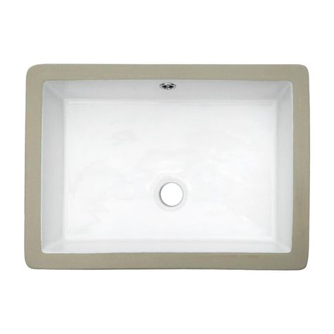 Mocoloo Porcelain Ceramic Bathroom Sink White Ceramic Handmade Rectangular Undermount Bathroom Sink with Overflow | Wayfair.ca White Ceramic Bathroom, Porcelain Bathroom Sink, Bathroom Sink Tops, Sinks Kitchen, Ceramic Bathroom Sink, White Faucet, Ceramic Undermount Sink, Ceramic Bathroom, Undermount Bathroom Sink