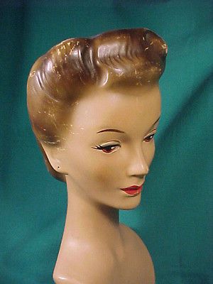 Early Hard to Find 1940's Jewelry Counter Display Mannequin Head | eBay Mannequin For Sale, 1940s Jewelry, Display Mannequins, Vintage Mannequin, Mannequin Dress, Mannequin Art, Dress Form Mannequin, Wall Mask, Counter Display