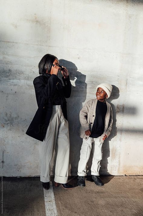 "Styling Mom And Son Looking Cool During Sunset" by Stocksy Contributor "Sweenshots & Shaymone" - Stocksy Mom And Son City Photoshoot, Son Photo Ideas, Mother Baby Photography, City Mom, Mom Son, Mommy And Son, Mother Son, City Vibe, Mom Kid