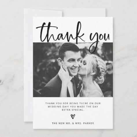 Wedding Thank You Cards Wording, Thank You Card Wording, Thank You Card Size, Thank You Card Design, Photo Thank You Cards, Thank You Photos, Thank You Postcards, Wedding Elegant, Invitation Inspiration