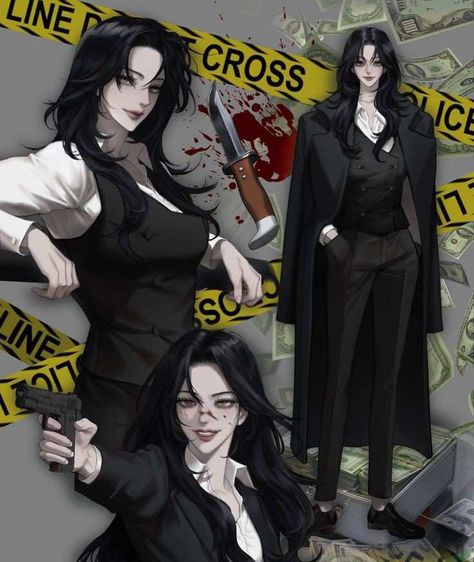 Detective Outfit, Female Detective, Female Villains, Digital Art Anime, 영감을 주는 캐릭터, X Reader, Female Character Design, الرسومات اللطيفة, Character Portraits