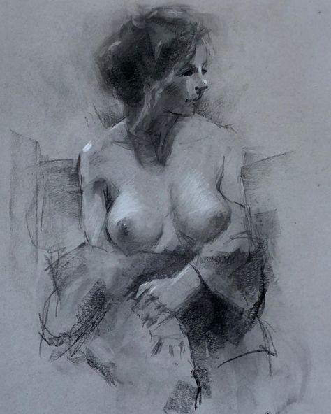 William Schneider Fine Art on Instagram: “Here’s a 30 minute study from yesterday’s life drawing open studio. www.schneiderart.com/links #williamschneiderfineart #drawing…” Human Body Poses, French Curves Drawing, Human Anatomy Art Sketches Study, Woman Body Drawing, Life Drawing Model, Life Drawing Pose, Life Sketch, Life Drawing Reference, Female Drawing