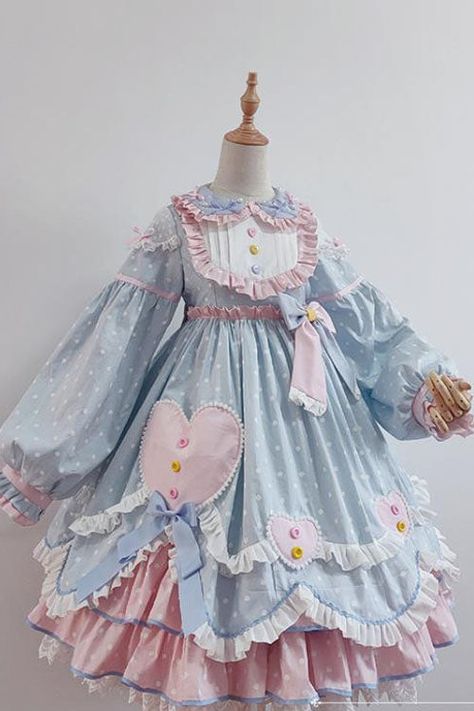 Cute Pastel Dress, Pastel Core Outfits, Blueberry Dress, Red And Blue Outfit, Yume Kawaii Fashion, Doll Dress Outfit, Plush Dress, Pop Sugar, Pastel Outfits