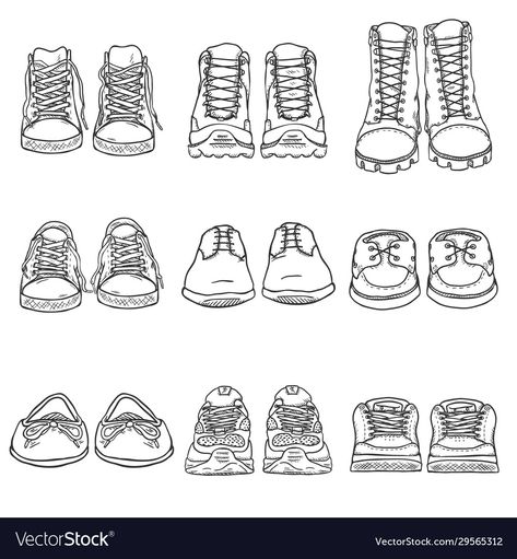 Sketch Shoes, Shoe Sketches, Fashion Drawing Sketches, Fashion Drawing Tutorial, Cool Pencil Drawings, Shoe Design Sketches, Shoes Drawing, Art Tools Drawing, 캐릭터 드로잉