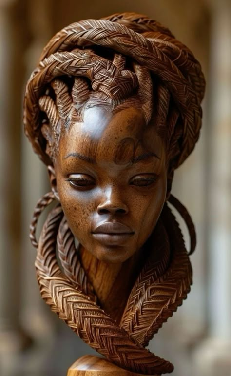 Aesthetic Kitchens, Afrofuturism Art, Africa Art Design, Wood Sculpture Art, African Women Art, Afrique Art, African Paintings, Afrikaanse Kunst, African Sculptures