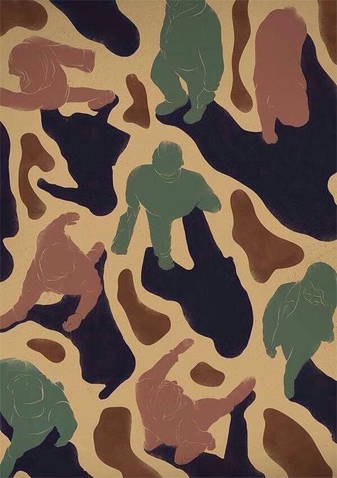 Camouflage people print Camouflage Graphic Design, Camouflage Pattern Design, Military Pattern, Camo Wallpaper, Conversational Prints, Camo Patterns, Camo Designs, Camouflage Patterns, A Level Art