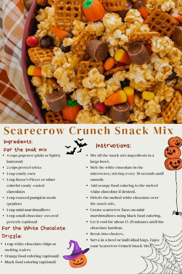 Fall Snack Mixes, Snack Mix Recipe, Halloween Snack Mix, Trail Mix Recipes, Halloween Decoration Ideas, Halloween Snack, Orange Food Coloring, Pumpkin Recipe, Chex Mix Recipes