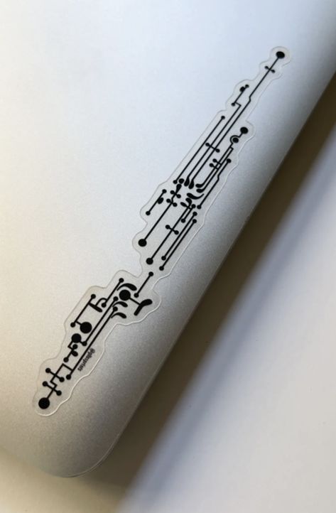 Bass Clarinet Tattoo, Bassoon Tattoo, Bassoon Illustration, Clarinet Tattoo, Small White Tattoos, White Tattoos, Key Tattoo, Diy Music, Music Tattoo Designs