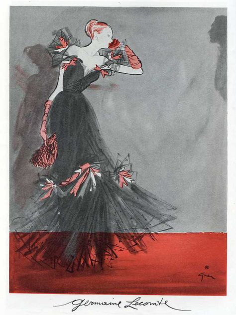 René Gruau Fashion Illustrators, Rene Gruau, Jacques Fath, Fashion Illustration Vintage, Shadow Art, Instant Art, Christian Dior Couture, Art Et Illustration, Pierre Balmain