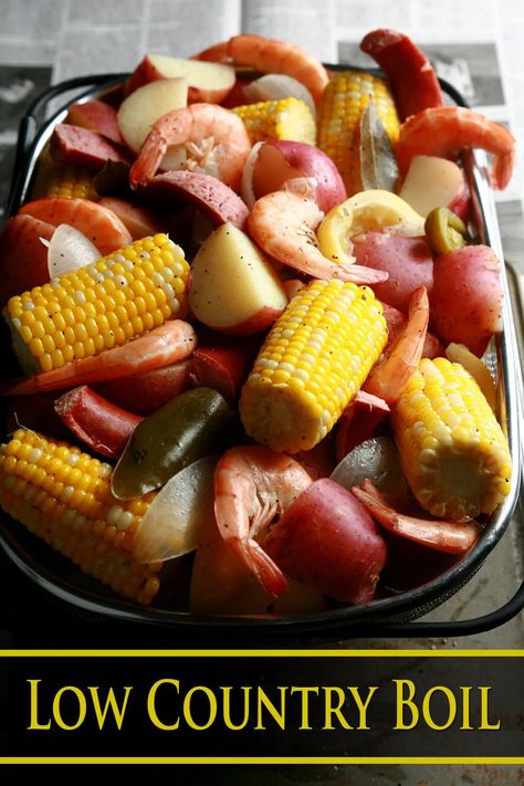 Marie's Low Country Boil Recipe - Celebration Generation Frogmore Stew Recipe, Country Boil Recipe, Frogmore Stew, Low Country Boil Recipe, Beignet Recipe, Louisiana Seafood, Country Boil, Low Country Boil, Boiled Food