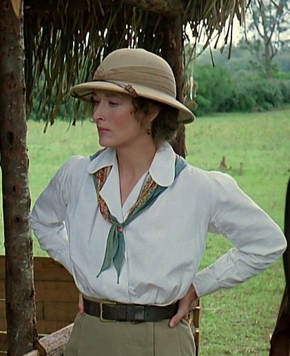 Meryl Streep in Out of Africa, 1985. Safari Outfit Women, Safari Costume, Nature Outfits, Safari Outfit, Safari Outfits, Vintage Safari, African American Fashion, Africa Do Sul, Adventure Outfit