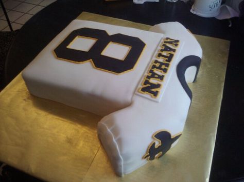 Saints Jersey His Birthday Cake, Jersey Cake, Treats And Sweets, Who Dat, Grooms Cake, New Orleans Saints, Birthday Cakes, Cake Ideas, First Birthdays