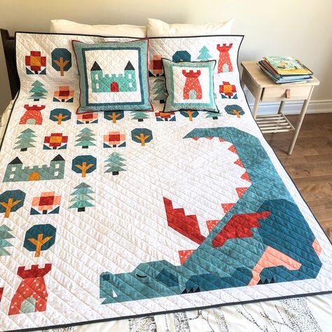 Dragon Dreams: How to upgrade to a twin-size quilt - Apples & Beavers Quilting Aesthetic, Crib Quilt Pattern, Dragon Quilt, Sleeping Dragon, Dragon Dreaming, Dream Big Little One, Twin Quilt Size, The Quilt Show, Childrens Quilts